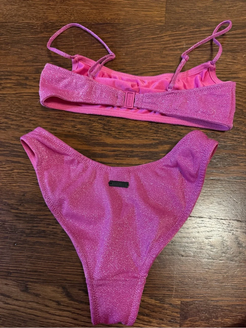 triangl swimwear Shimmery Pink Bikini Top